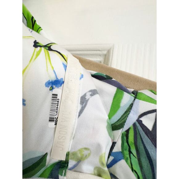 JASON WU COLLECTION COTTON POPLIN OFF SHOULDER MIDI DRESS - Picture 6 of 6